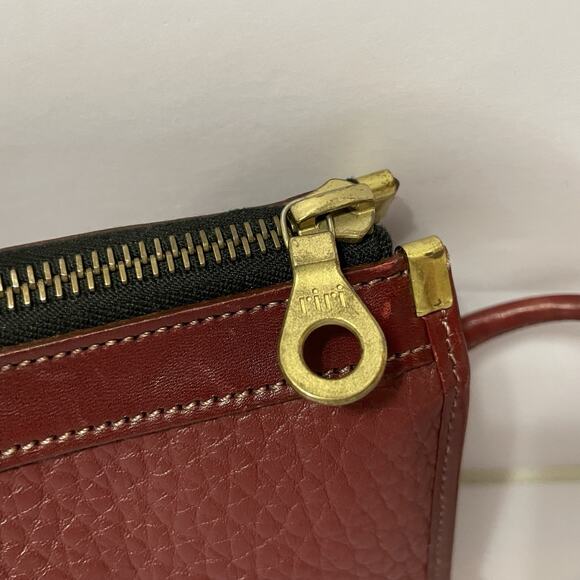 Vintage Dooney & Bourke USA Pebbled Leather Burgundy Crossbody Small Purse - Picture 8 of 16